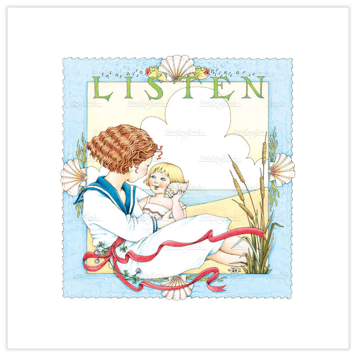 Listen To Seashells Fine Art Print