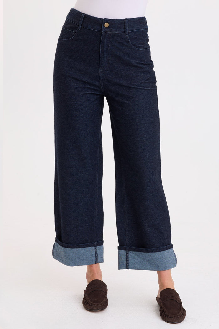 Wearables Livia Indigo Twill Cuffed Pant