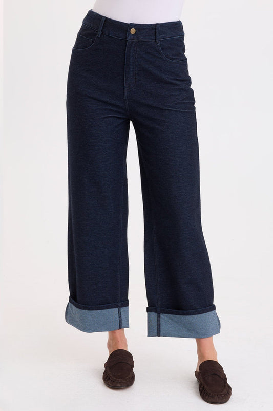 Wearables Livia Indigo Twill Cuffed Pant