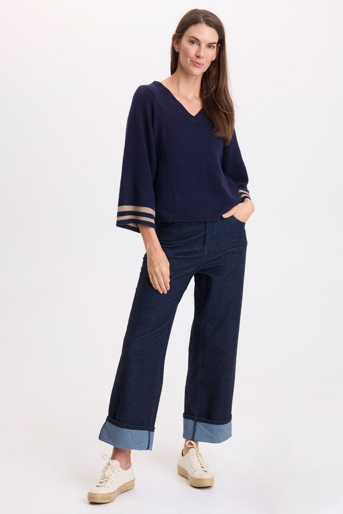 Wearables Livia Indigo Twill Cuffed Pant