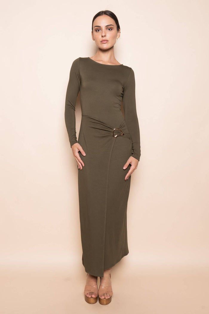 LONG SLEEVE MAXI DRESS L