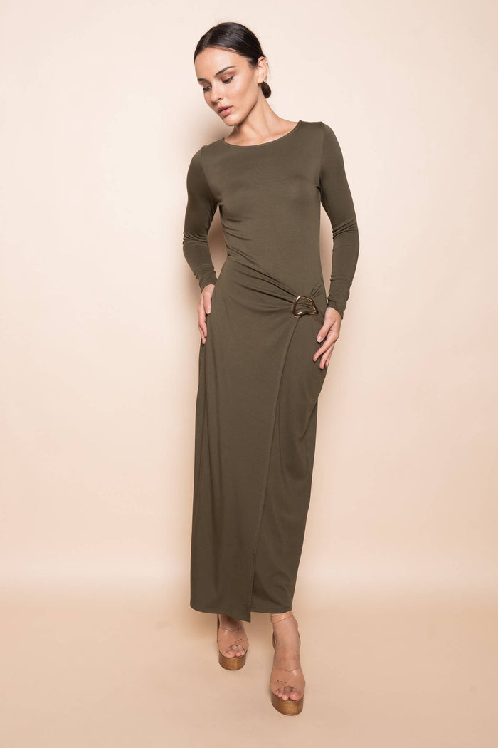 LONG SLEEVE MAXI DRESS L