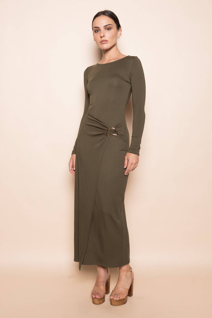 LONG SLEEVE MAXI DRESS L