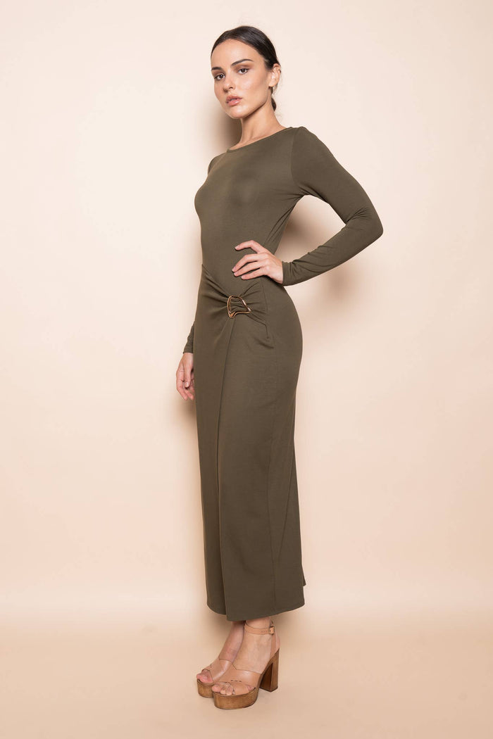 LONG SLEEVE MAXI DRESS L