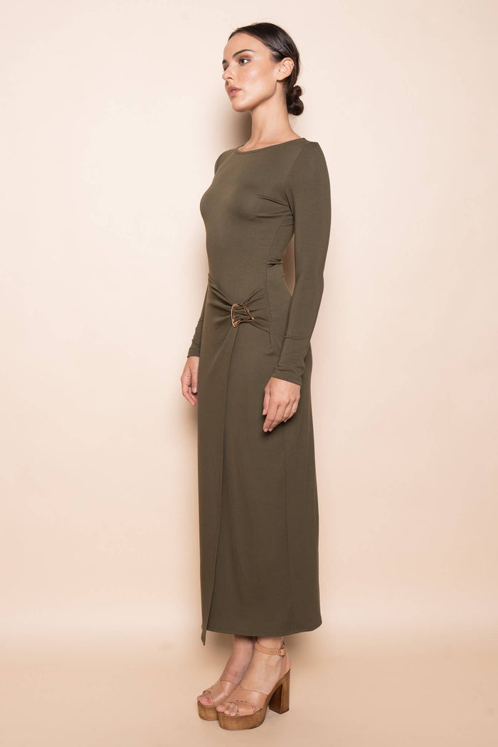 LONG SLEEVE MAXI DRESS L