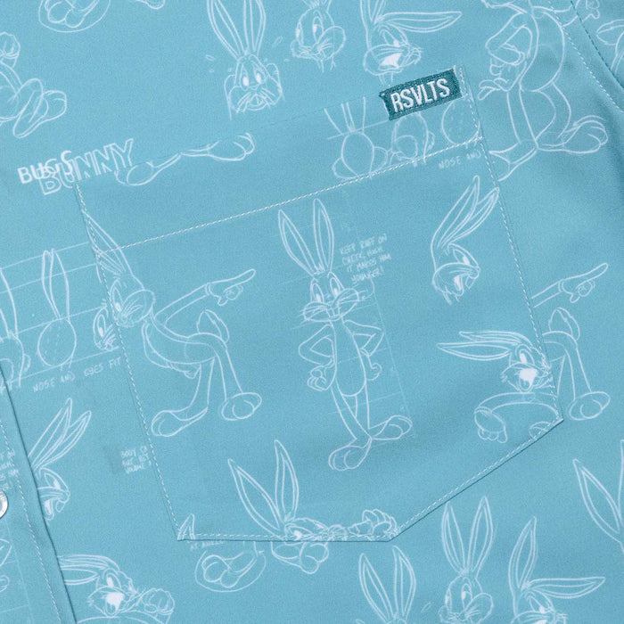 RSVLTS RSVLTS Looney Tunes "Bunny Blueprints" – KUNUFLEX Short Sleeve Shirt