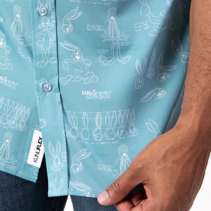 RSVLTS RSVLTS Looney Tunes "Bunny Blueprints" – KUNUFLEX Short Sleeve Shirt