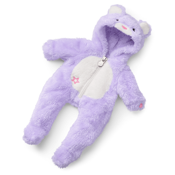Lovable Lavender Bear One-Piece Outfit for Bitty Baby® Dolls