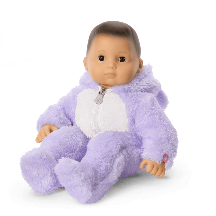 Lovable Lavender Bear One-Piece Outfit for Bitty Baby® Dolls