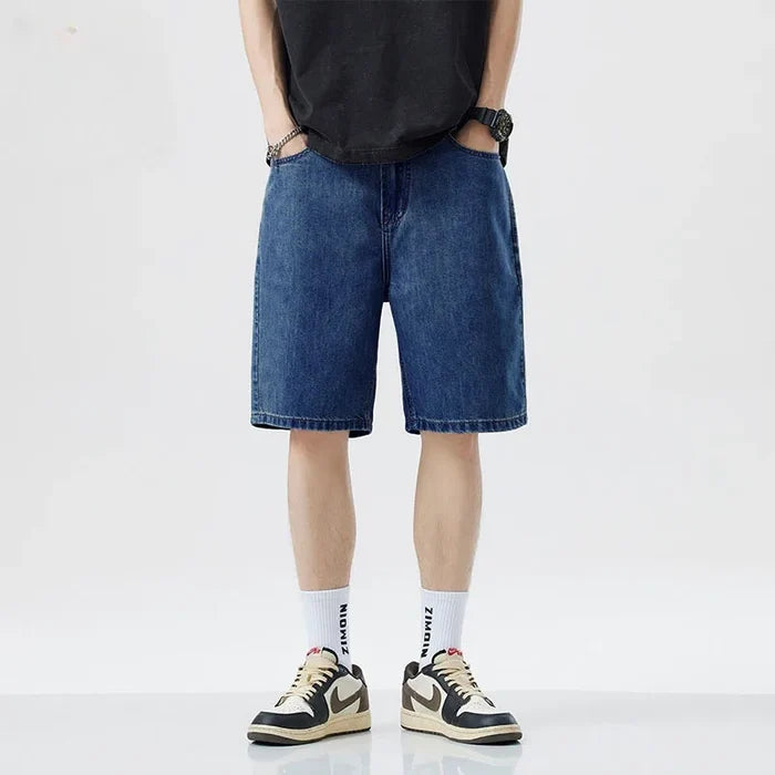Luca Ferri Men’s Loose Fit Denim Shorts