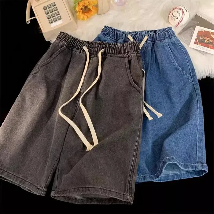 Luca Ferri Men’s Loose Fit Denim Shorts
