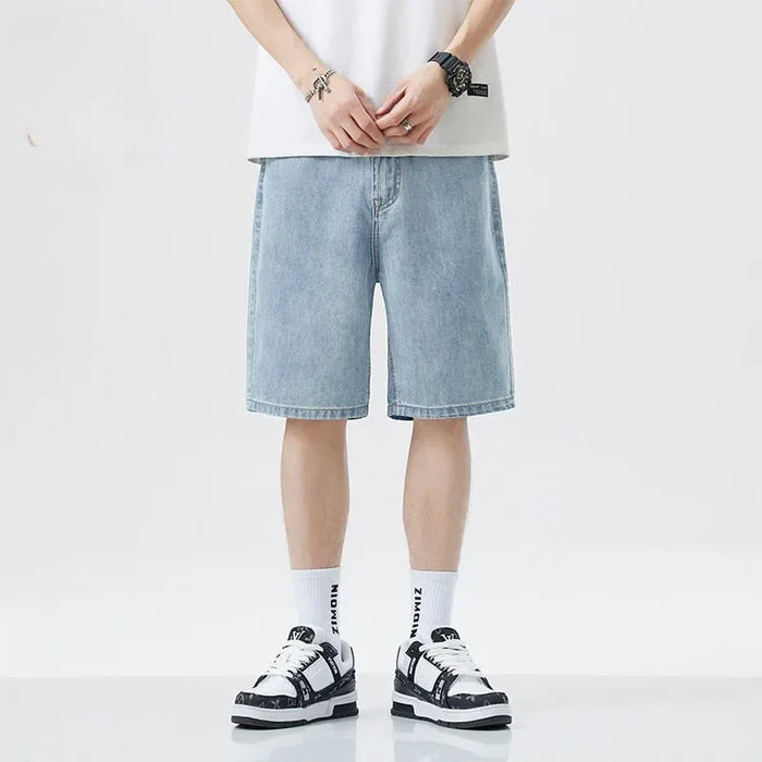 Luca Ferri Men’s Loose Fit Denim Shorts