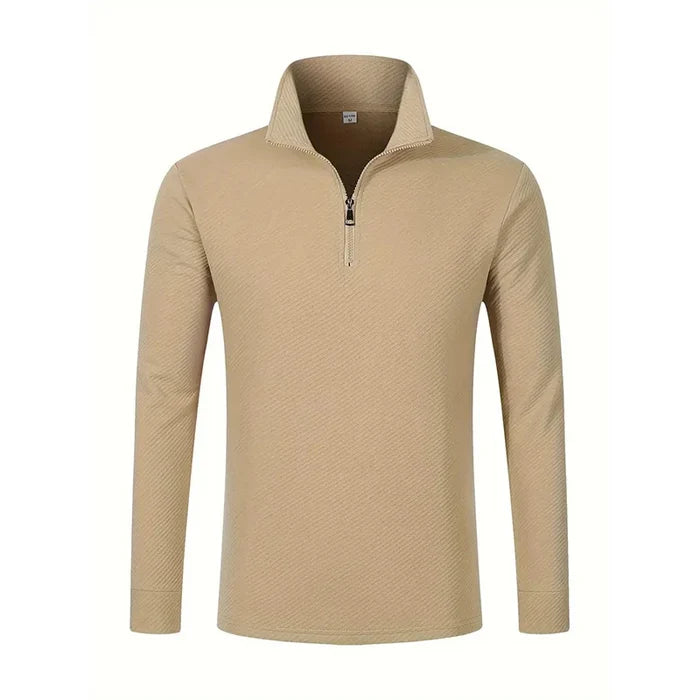 Luca Perron Men’s Long Sleeve Zip Polo Shirt