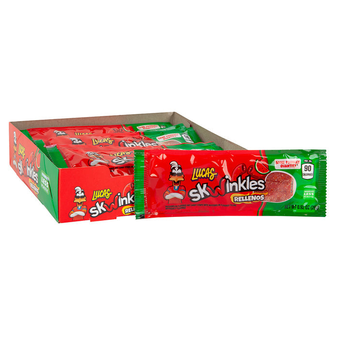 Lucas Watermelon Skwinkles Relleno Candy - 12 Count