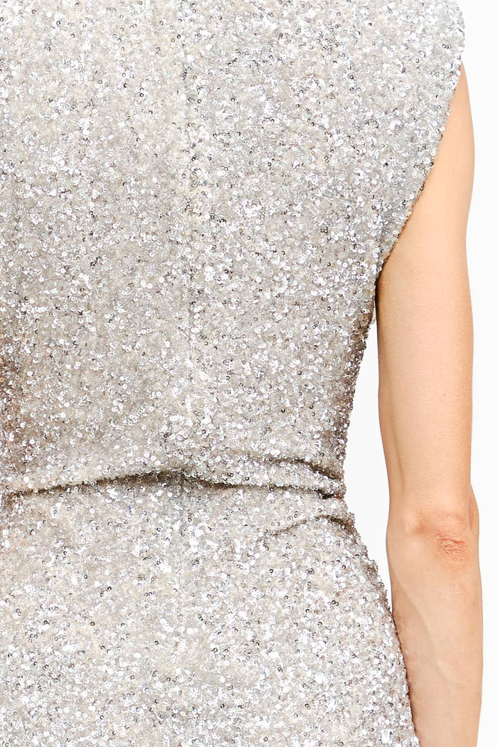 Lucia Dress : SILVER / M
