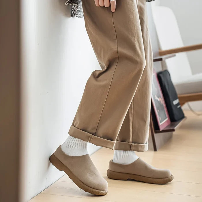 Lucien Bellucci Men’s Suede Mule Loafers