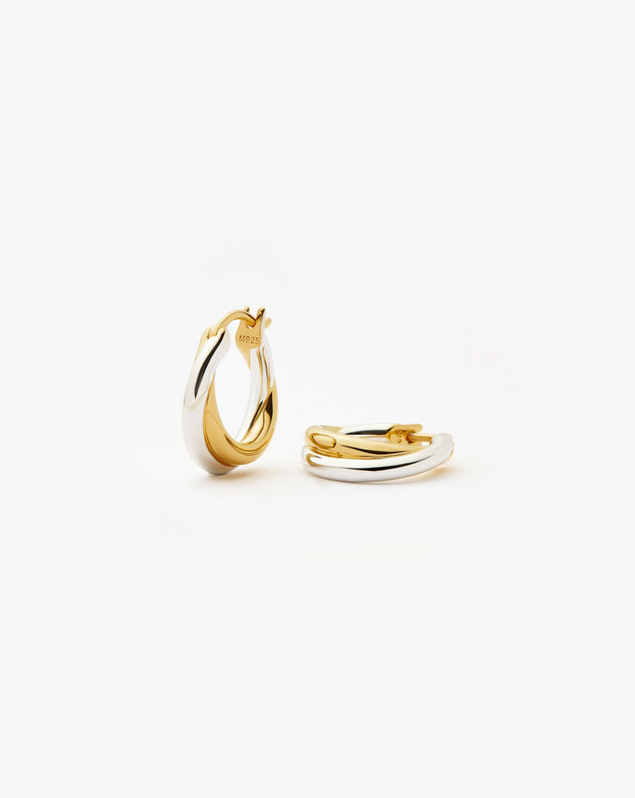 Lucy Williams Entwine Small Hoop Earrings | Mixed Metal Earrings Missoma