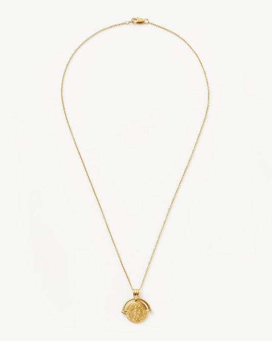 Lucy Williams Long Engravable Roman Arc Coin Necklace Necklaces Missoma