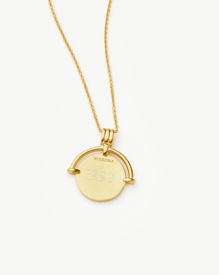 Lucy Williams Long Engravable Roman Arc Coin Necklace Necklaces Missoma