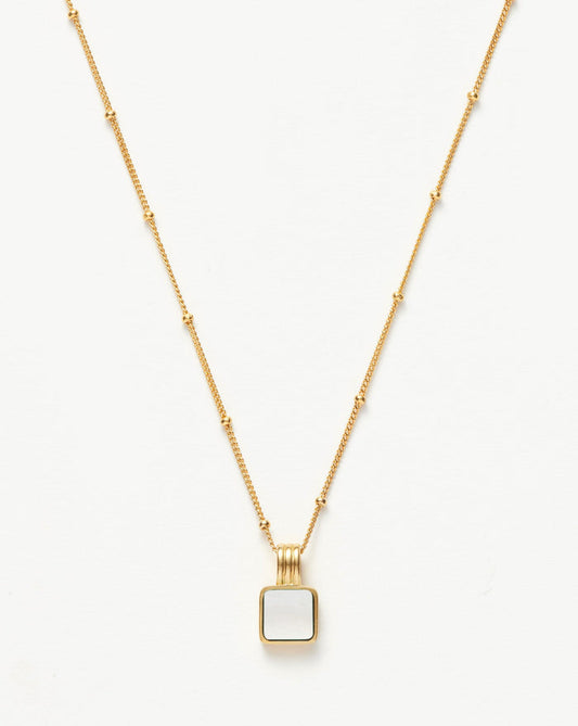 Lucy Williams Square Mother of Pearl Necklace Necklaces Missoma