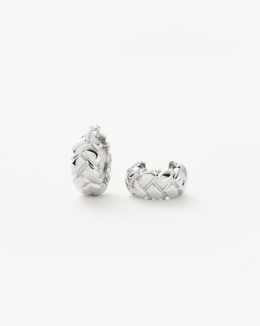Lucy Williams Waffle Mini Hoop Earrings | Sterling Silver Earrings Missoma