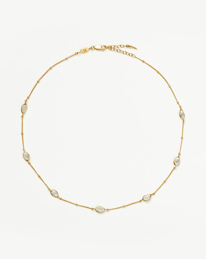 Magma Gemstone Charm Choker | 18ct Recycled Gold Vermeil on Recycled Sterling Silver Necklaces Missoma