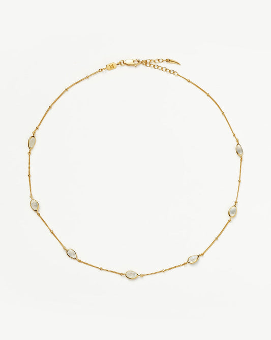 Magma Gemstone Charm Choker | 18ct Recycled Gold Vermeil on Recycled Sterling Silver Necklaces Missoma