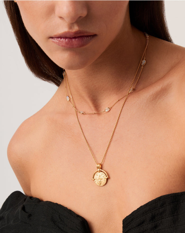 Magma Gemstone Charm Choker | 18ct Recycled Gold Vermeil on Recycled Sterling Silver Necklaces Missoma
