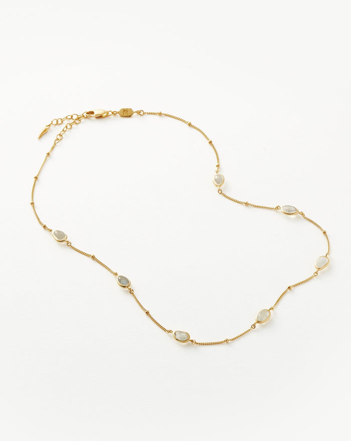 Magma Gemstone Charm Choker | 18ct Recycled Gold Vermeil on Recycled Sterling Silver Necklaces Missoma