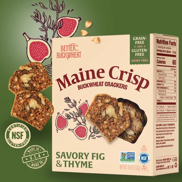 Maine Crisp Better with Buckwheat Crackers