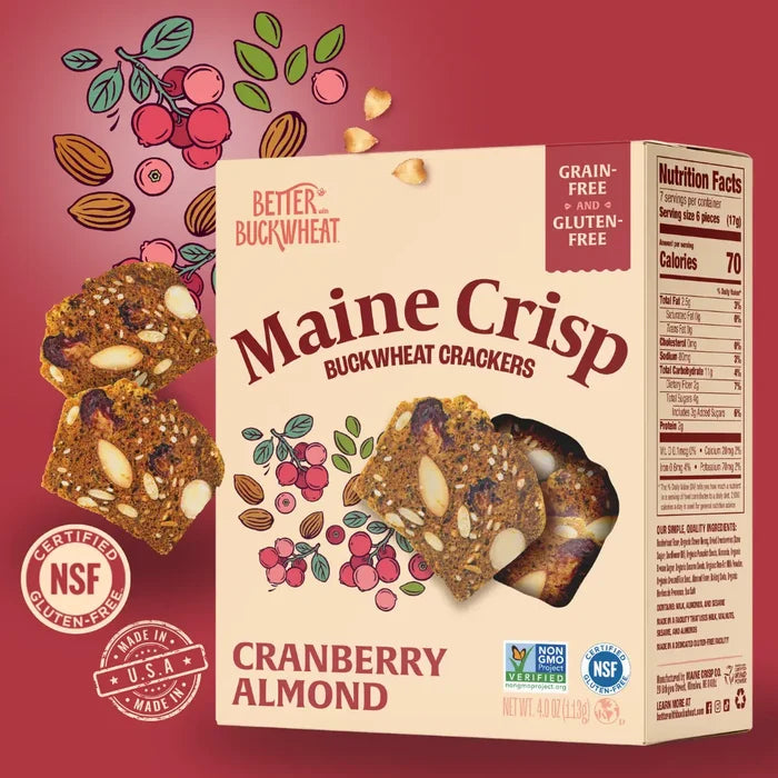 Maine Crisp Better with Buckwheat Crackers