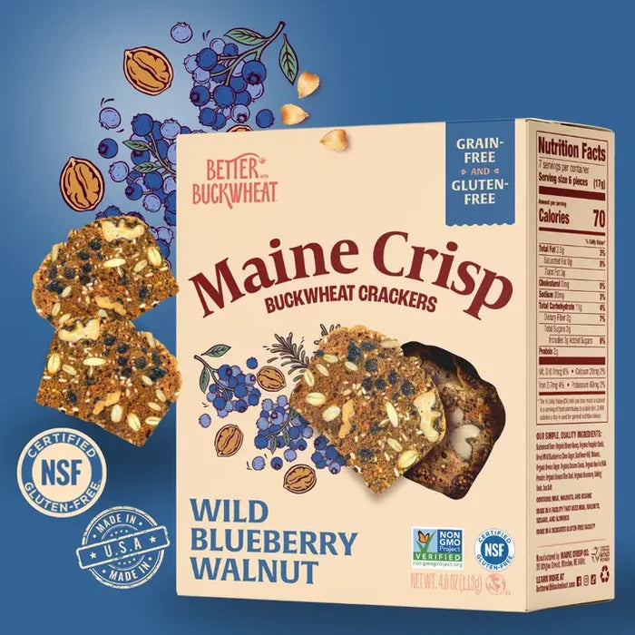 Maine Crisp Better with Buckwheat Crackers
