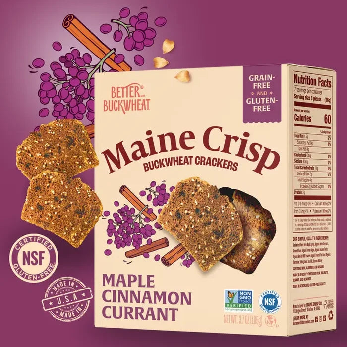Maine Crisp Better with Buckwheat Crackers