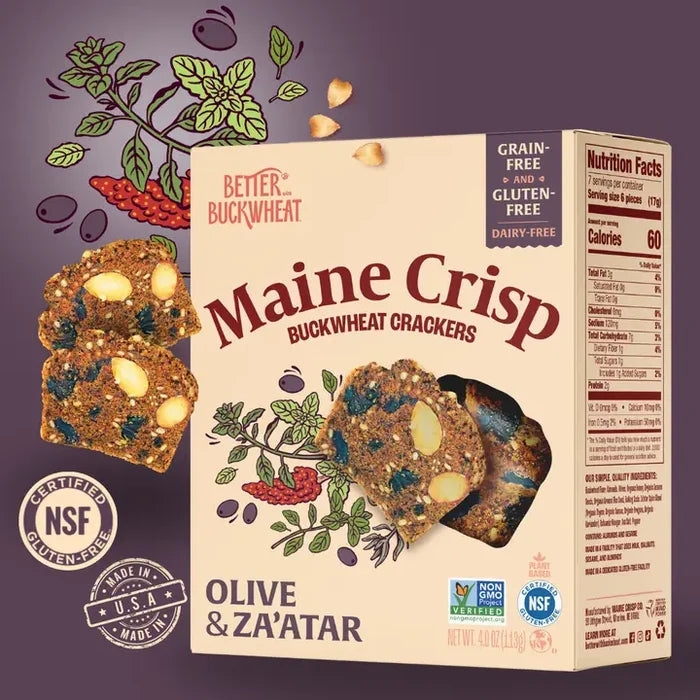 Maine Crisp Better with Buckwheat Crackers
