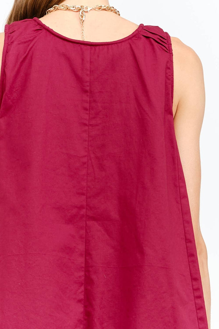 Marga Dress: BURGUNDY
