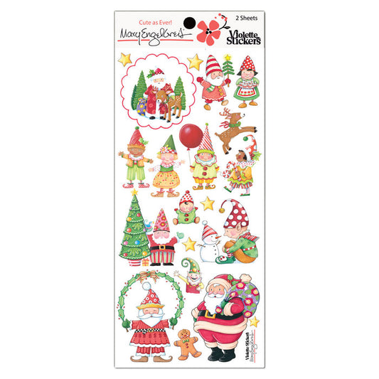 Mary's Christmas Elves Sticker Sheet
