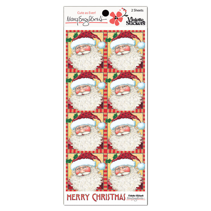 Mary's Santa Squares Sticker Sheet