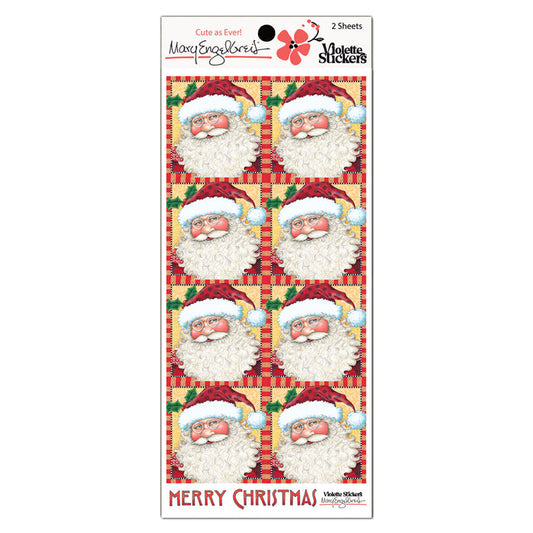 Mary's Santa Squares Sticker Sheet