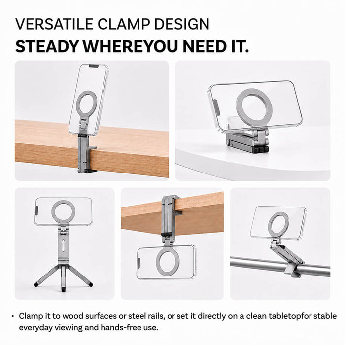 MCM01 Foldable Magnetic Phone Clamp Stand