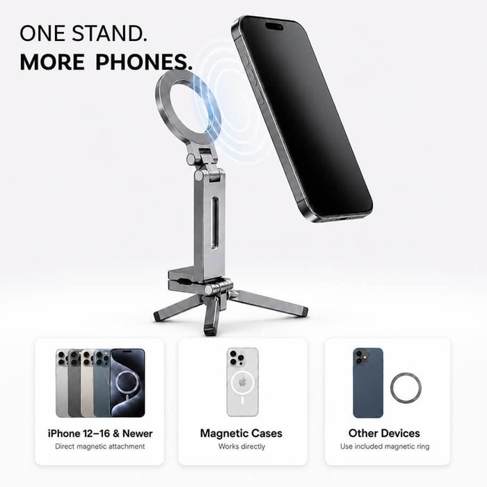 MCM01 Foldable Magnetic Phone Clamp Stand