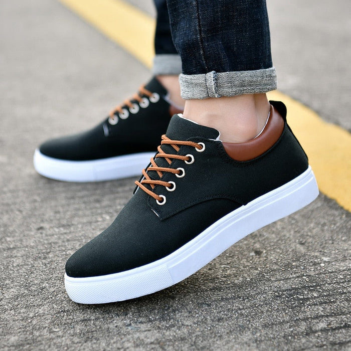 Men's Canvas Slip-On Sneakers Comfortable Trainers