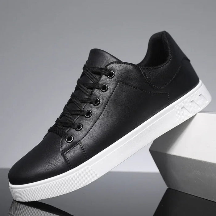 Men's Classic Leather-Look Sneaker Black