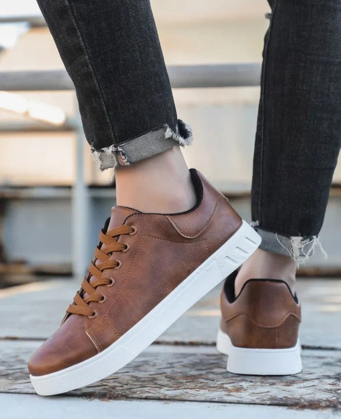 Men's Classic Leather-Look Sneaker Black