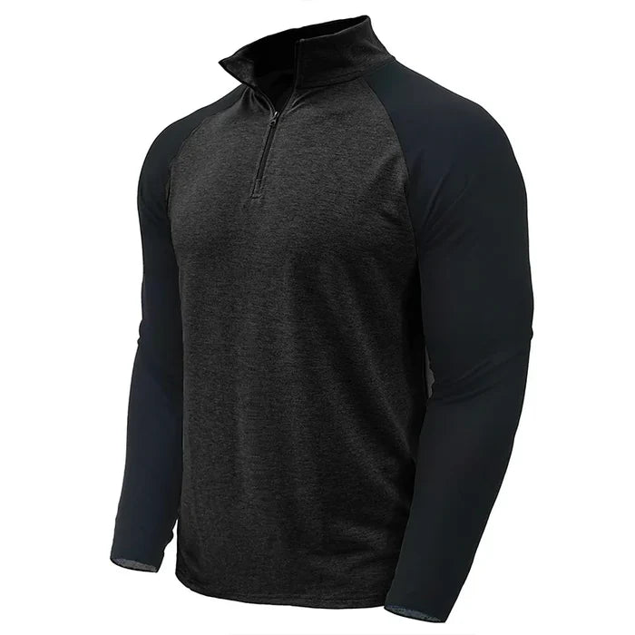 Men's Color Block Quarter Zip Pullover Shirt