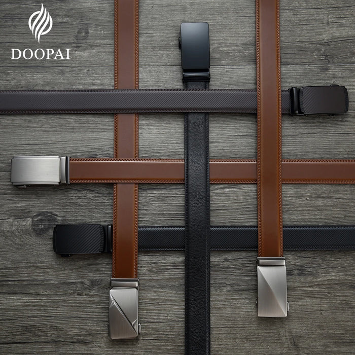 Men’s Genuine Leather Automatic Buckle Belt – Business Luxury Style