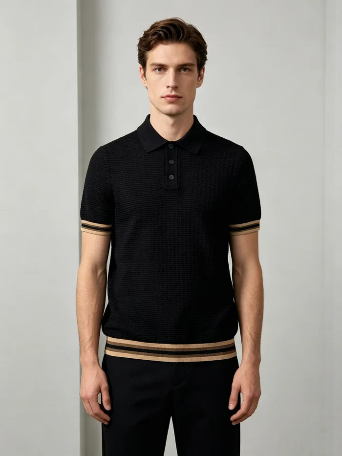 Men's Lightweight Breathable Polo Shirt Black