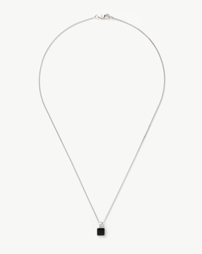 Mens Lucy Williams Square Black Onyx Pendant Necklace Necklaces Missoma