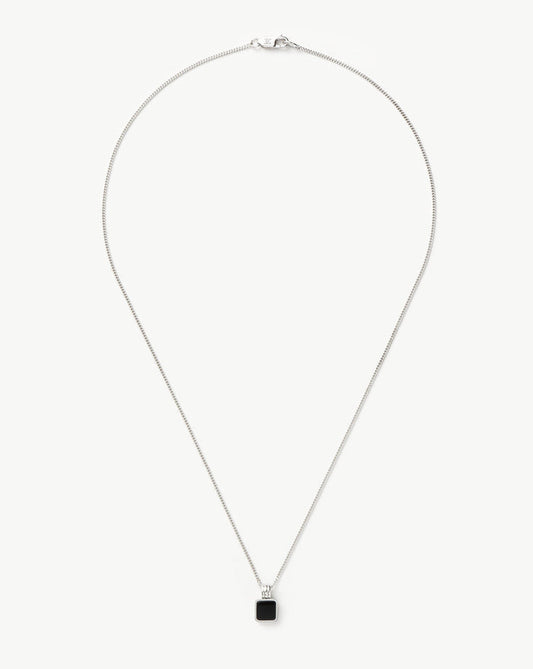 Mens Lucy Williams Square Black Onyx Pendant Necklace Necklaces Missoma