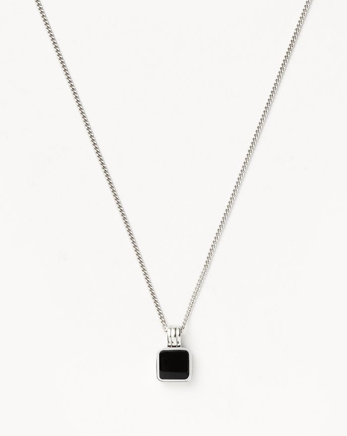 Mens Lucy Williams Square Black Onyx Pendant Necklace Necklaces Missoma