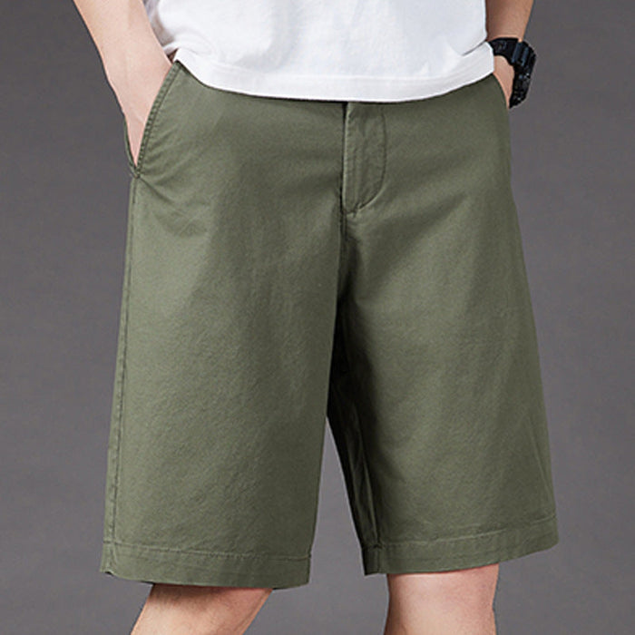 Back view of women's knee-length wide-leg shorts